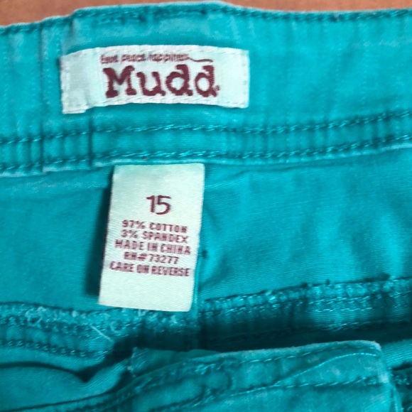 MUDD Teal Green Blue Womens Shorts Juniors Size 15 - Picture 5 of 7